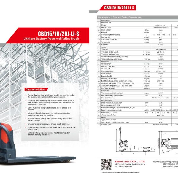 Electrical Pallet Truck 1.5Ton