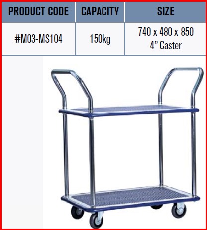Heavy Duty Metal Double Decker Trolley