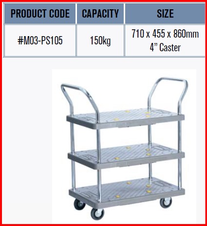 Heavy Duty Triple Decker Trolley