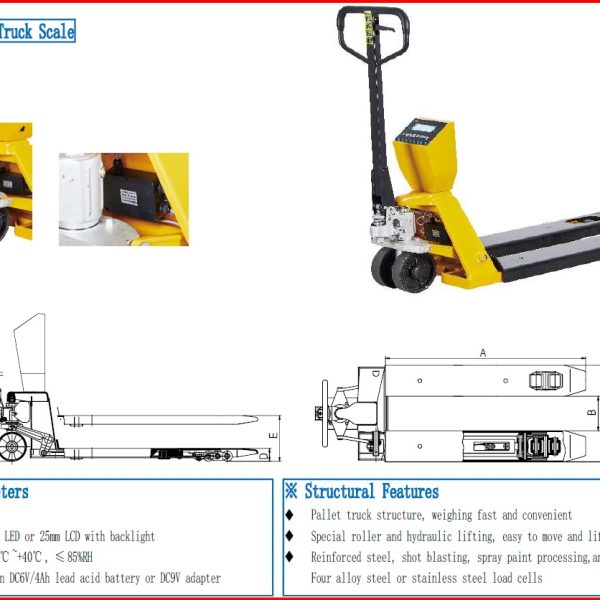 Heavy Duty Weighing Scale Pallet Truck